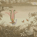 Обои ручная роспись Le Brésil Amarelo Sepia варинант исполнения - 3 | Loft Concept во Владивостоке