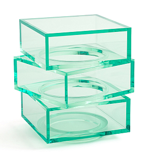 Стол журнальный в форме кубов Acrylic Furniture Lumina Mint Breeze