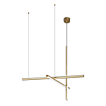 Люстра с 3-мя  пересекающимися цилиндрическими плафонами на тонких тросах Trumpet tube варинант исполнения - 2 | Loft Concept во Владивостоке