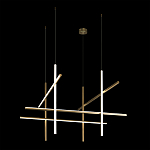 Люстра с 8-ю пересекающимися цилиндрическими плафонами на тонких тросах Trumpet tube варинант исполнения - 7 | Loft Concept во Владивостоке