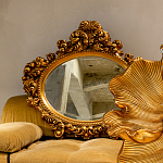 Зеркало настенное золотое с ажурным резным орнаментом Classic Ornament Mirror варинант исполнения - 3 | Loft Concept во Владивостоке