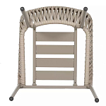 Стул серо-бежевый с декоративным плетением на спинке и подлокотниках Chair Weave варинант исполнения - 7 | Loft Concept во Владивостоке