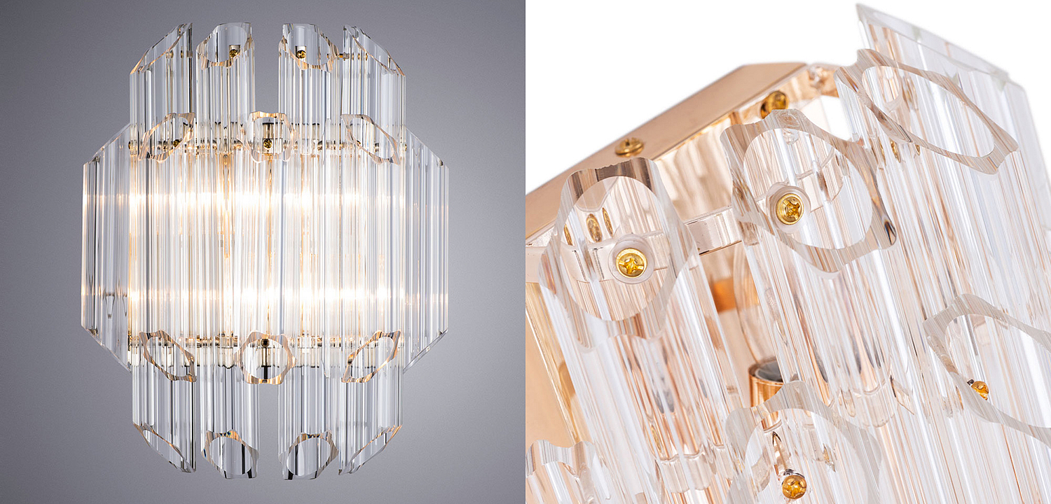 Бра Hexagon Tube Light Crystal wall lamp Бра Hexagon Tube Light Crystal wall lamp - Loft-Concept во Владивостоке