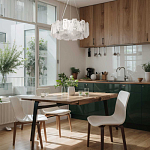 Люстра круглая с подвесными прямоугольными пластинами из стекла Glacier Panels варинант исполнения - 11 | Loft Concept во Владивостоке