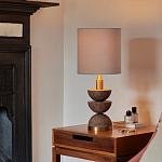 Настольная лампа с белым цилиндрическим абажуром на фигурном основании из полусфер Bewitchment варинант исполнения - 1 | Loft Concept во Владивостоке