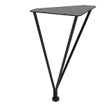 Стол журнальный c коричневой круглой столешницей на четырех черных ножках Charm Coffee Table варинант исполнения - 3 | Loft Concept во Владивостоке