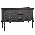 Консоль черная из массива бука с ящиками в стиле прованс Black Provence варинант исполнения - 1 | Loft Concept во Владивостоке