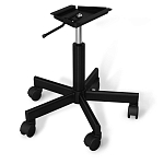 Стул с мягкой бирюзовой обивкой из велюра и подъемно-поворотным механизмом на черных колесиках Harper Turquoise варинант исполнения - 3 | Loft Concept во Владивостоке