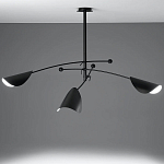 Потолочный светильник с подвижными плафонами Aracea Black Ceiling Lamp варинант исполнения - 2 | Loft Concept во Владивостоке
