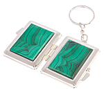 Зеркало брелок складное двухстороннее из натурального камня Малахит Stone Mirrors варинант исполнения - 2 | Loft Concept во Владивостоке