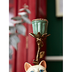 Подсвечник в виде кошки из фарфора с бронзовыми элементами Paradise Cat варинант исполнения - 7 | Loft Concept во Владивостоке