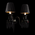 Бра с двумя черными абажурами и декоративными подвесками Lustre Reverie варинант исполнения - 3 | Loft Concept во Владивостоке