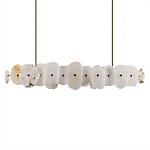 Подвесной светильник с фигурными элементами из белого алебастра Cryptocrystalline Stone варинант исполнения - 7 | Loft Concept во Владивостоке