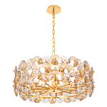 Люстра круглая золотого цвета с круглыми хрустальным элементами Solyria варинант исполнения - 4 | Loft Concept во Владивостоке