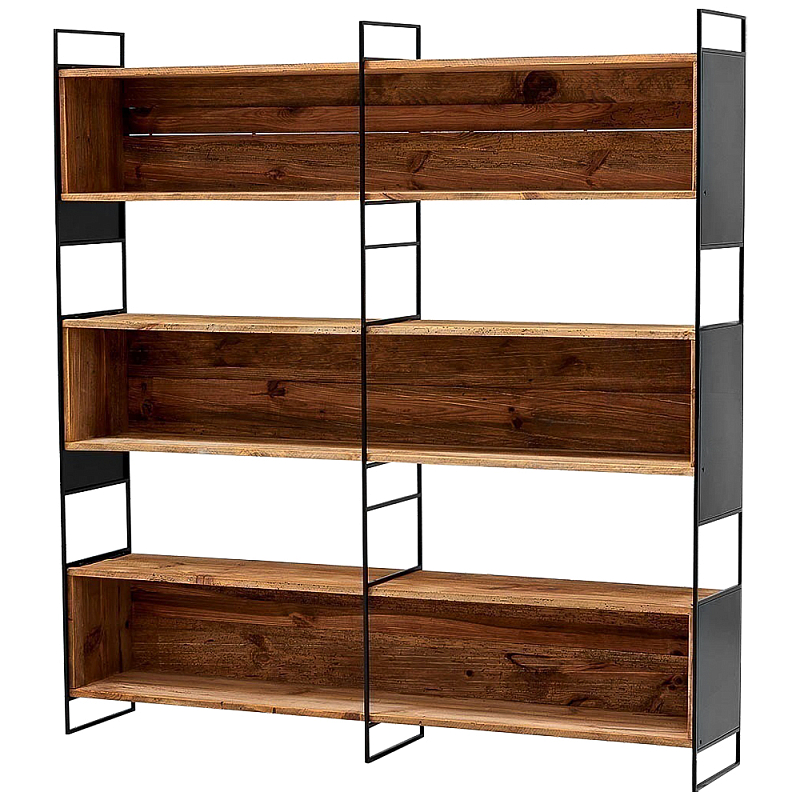 Стеллаж Coste Industrial Oak Rack Черный Древесина Стеллаж Coste Industrial Oak Rack Черный Древесина во Владивостоке | Loft Concept