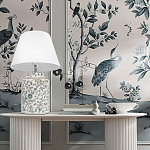 Настольная лампа цилиндрическая с цветочной росписью Lamp Flower Painting варинант исполнения - 6 | Loft Concept во Владивостоке