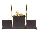 Настольный канцелярский набор из нефрита с декором в виде льва Golden Lion варинант исполнения - 3 | Loft Concept во Владивостоке