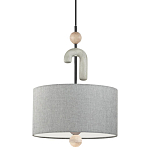 Люстра с серым тканевым плафоном Flourish варинант исполнения - 1 | Loft Concept во Владивостоке