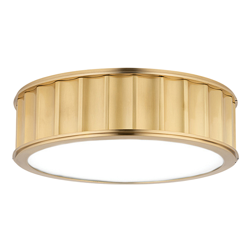 Потолочный светильник с гофрированным абажуром цвета латунь Millennium Латунь Белый во Владивостоке | Loft Concept 