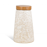 Керамический столик с деревянной столешницей "Пешка" варинант исполнения - 6 | Loft Concept во Владивостоке