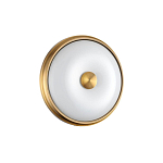 Бра круглое с матовым стеклянным плафоном и металлической окантовкой Soft Halo варинант исполнения - 3 | Loft Concept во Владивостоке