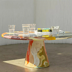 Дизайнерский журнальный стол с цветным орнаментом Unyly варинант исполнения - 2 | Loft Concept во Владивостоке