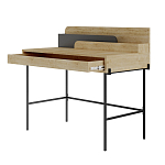 Стол письменный с выдвижным ящиком цвета древесины LEILA WORKING TABLE OAK ANTHRACITE варинант исполнения - 1 | Loft Concept во Владивостоке