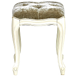 Пуф из массива дерева с велюровой обивкой Lefevre French Seating варинант исполнения - 2 | Loft Concept во Владивостоке