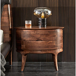 Прикроватный столик из дерева с 2-мя ящиками Moon Walnut Furniture варинант исполнения - 2 | Loft Concept во Владивостоке