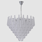 Люстра с подвесками из рифленного стекла в форме капель Textured Glass Chandelier варинант исполнения - 10 | Loft Concept во Владивостоке