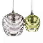 Подвесной светильник каскадный с 2-мя рельефными плафонами Cascade with Relief Lampshades варинант исполнения - 5 | Loft Concept во Владивостоке