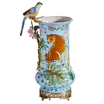 Ваза из фарфора с птицей на бронзовой ветке Garden of Eden варинант исполнения - 5 | Loft Concept во Владивостоке