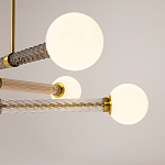 Люстра со стеклянными вставками Helios варинант исполнения - 3 | Loft Concept во Владивостоке