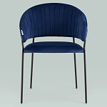 Стул в велюре синего цвета Horizon варинант исполнения - 3 | Loft Concept во Владивостоке