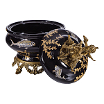 Шкатулка черного цвета с бронзовым ангелом Eden Garden варинант исполнения - 4 | Loft Concept во Владивостоке