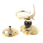 Икорница с декором "Стерлядка на ракушке" с гравировкой на подставке из натурального камня Обсидиан Decorative Cavair Dishes варинант исполнения - 2 | Loft Concept во Владивостоке