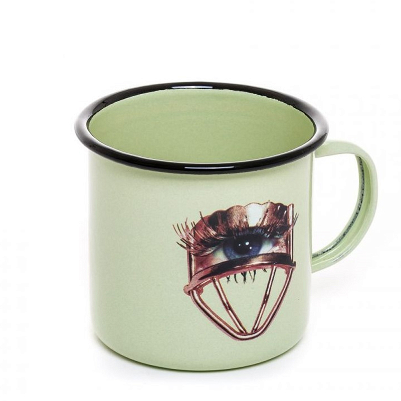 Кружка Seletti Mug Eye Салатовый Коричневый Кружка Seletti Mug Eye Салатовый Коричневый во Владивостоке | Loft Concept