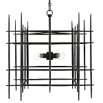 Люстра черная квадратной остроконечной формы Black Square варинант исполнения - 3 | Loft Concept во Владивостоке