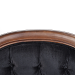 Кресло с мягкой обивкой из черного велюра на 4-х деревянных ножках Evelyn Classical Armchair варинант исполнения - 4 | Loft Concept во Владивостоке