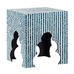 Приставной столик с инкрустацией раковинами устриц Bone Inlay варинант исполнения - 6 | Loft Concept во Владивостоке