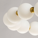 Люстра круглая с матовыми белыми шарами PEARLS Suspension варинант исполнения - 10 | Loft Concept во Владивостоке