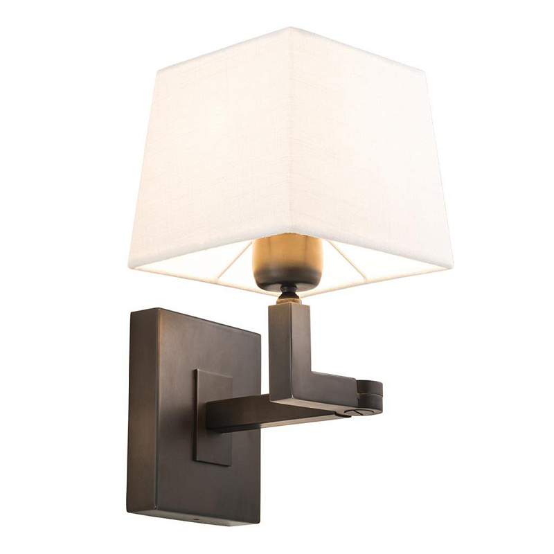 Бра Eichholtz Wall Lamp Cambell Bronze Темная бронза Бежевый Бра Eichholtz Wall Lamp Cambell Bronze Темная бронза Бежевый во Владивостоке | Loft Concept