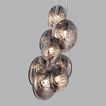 Люстра подвесная с 8-ю круглыми плафонами из рельефного стекла Disc Light варинант исполнения - 3 | Loft Concept во Владивостоке