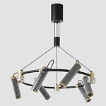 Люстра круглая с 9-ю цилиндрическими плафонами на магнитном креплении Bronze Concert варинант исполнения - 4 | Loft Concept во Владивостоке