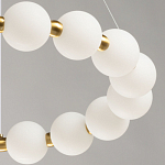 Люстра круглая с матовыми белыми шарами PEARLS Suspension варинант исполнения - 9 | Loft Concept во Владивостоке