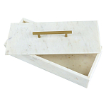 Шкатулка из белого мрамора Save Time варинант исполнения - 3 | Loft Concept во Владивостоке