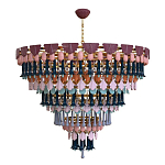 Люстра круглая с декором из разноцветных элементов в виде листьев Changing Seasons варинант исполнения - 3 | Loft Concept во Владивостоке