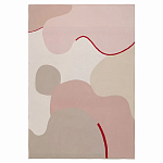 Плед из хлопка бежевого цвета с абстрактным принтом Elysian Flow Peach варинант исполнения - 1 | Loft Concept во Владивостоке