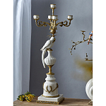 Подсвечник белый Попугай из фарфора с бронзовыми элементами Eden Garden варинант исполнения - 4 | Loft Concept во Владивостоке