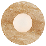 Бра в виде диска с плафоном из матового белого стекла Marble Glow варинант исполнения - 3 | Loft Concept во Владивостоке